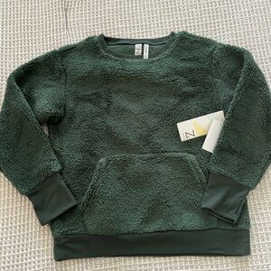 Zella Forest Green Fleece Pullover